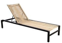 Yoi - Ishi stackable lounger alu black/rope natural
