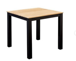 Yoi - Arashi dining table 76x76cm. alu black/teak