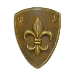 IJZEREN MUURBEVESTIGING SCHILD MET FLEUR DE LIS - ZILVER (RX-367)