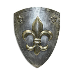 IJZEREN MUURBEVESTIGING SCHILD MET FLEUR DE LIS - ROEST (RX-467)