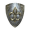 IJZEREN MUURBEVESTIGING SCHILD MET FLEUR DE LIS - ROEST (RX-467)