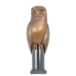 BRONZEN BEELD VAN EEN UIL hoogte 44 cm