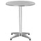 Tuintafel 60x70 cm aluminium zilverkleurig