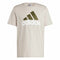 Heren-T-Shirt met Korte Mouwen Adidas Essentials Beige Maat M