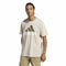 Heren-T-Shirt met Korte Mouwen Adidas Essentials Beige Maat M
