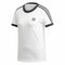 Dames-T-Shirt met Korte Mouwen Adidas 3 stripes Wit Maat 32