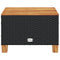Tuintafel 55x55x36 cm poly rattan en acaciahout zwart