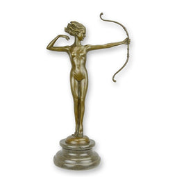 BRONZEN BEELD VAN DIANA DE JAGERES