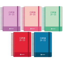Agenda Grafoplas Multicolour A6 2024-2025 5 Stuks