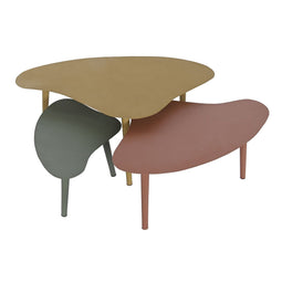 Set van 3 tafels DKD Home Decor Multicolour 100 x 60 x 41 cm