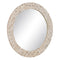 Wandspiegel Wit Kristal Mangohout 76 x 2 x 76 cm