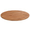 Tafelblad rond 80x1,5 cm bewerkt massief eikenhout lichtbruin