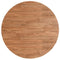 Tafelblad rond 80x1,5 cm bewerkt massief eikenhout lichtbruin