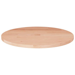 Tafelblad rond 30x1,5 cm onbehandeld massief eikenhout