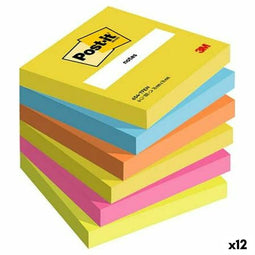 Schrijfblok Post-it 76 x 76 mm Multicolour 100 Lakens (12 Stuks)