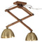 Plafondlamp 25 W E27 29x18x85 cm antiek messingkleurig