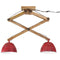Plafondlamp 25 W E27 29x18x85 cm verweerd rood