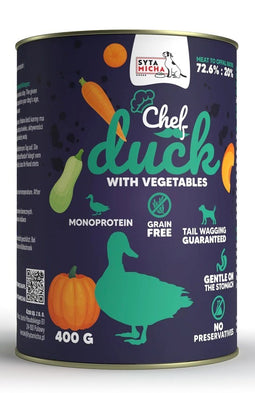 SYTA MICHA Chef Duck with vegetables - nat hondenvoer - 400g