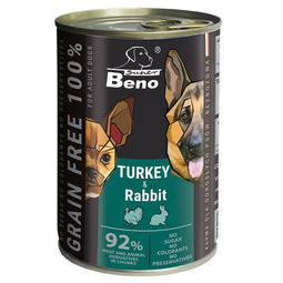SUPER BENO Turkey and rabbit - nat hondenvoer - 415g