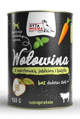 SYTA MICHA Beef with carrot, apple and basil - nat hondenvoer - 400g