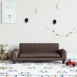 Kinderbank 90x53x30 cm kunstleer bruin