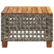 Tuintafel 55x55x36 cm poly rattan en acaciahout grijs