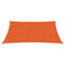 Zonnezeil 160 g/m vierkant 4x4 m HDPE oranje