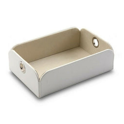 Valet Tray Versa Wit Polyskin Metaal Polyester (13 x 6,5 x 20 cm)