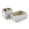 Valet Tray Versa Wit Polyskin Metaal Polyester (13 x 6,5 x 20 cm)