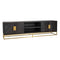 Richmond Interiors Richmond Interiors TV-dressoir Blackbone gold 4-deuren 220 (Black rustic)