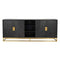 Richmond Interiors Richmond Interiors Dressoir Blackbone gold 4-deuren + open vak (Black rustic)