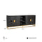 Richmond Interiors Richmond Interiors Dressoir Blackbone gold 4-deuren + open vak (Black rustic)