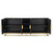 Richmond Interiors Richmond Interiors Dressoir Blackbone gold 4-deuren + open vak (Black rustic)