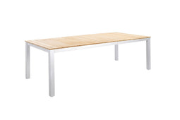 Yoi - Arashi dining table 220x100 cm aluminium salix/teak