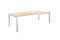 Yoi - Arashi dining table 220x100 cm aluminium salix/teak