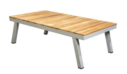 Yoi - Furago coffee table 134,5x74,5 cm aluminium salix/ teak