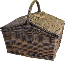 Driesprong Collection - Picknickmand met punt en hengel 2 pers. incl. servies