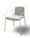 Yoi - Vedella stackable dining chair without armrests aluminium salix/rope salix