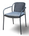 Yoi - Vedella stackable dining chair aluminium dark grey/rope dark grey