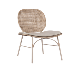 Max&Luuk - Ferron lage fauteuil linen incl. kussen light grey