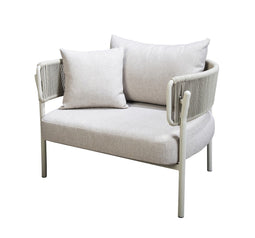 Yoi - Camilo lounge chair aluminium salix/rope salix/flax beige AW
