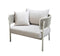 Yoi - Camilo lounge chair aluminium salix/rope salix/flax beige AW