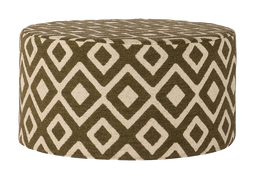 Max&Luuk - Ian AW poef dia. 80x42 cm argyle green