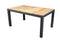 Yoi - Midori low dining table 148x90 cm aluminium dark grey/teak