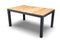 Yoi - Midori low dining table 148x90 cm aluminium dark grey/teak