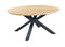 Yoi - Noas dining table dia. 125 cm aluminium dark grey/teak