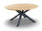 Yoi - Noas dining table dia. 125 cm aluminium dark grey/teak