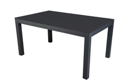 Yoi - Midori low dining table 148x90 cm aluminium dark grey