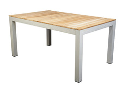 Yoi - Midori low dining table 148x90 cm aluminium salix/teak