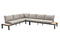 Yoi - Tori loungeset triple aluminium black/teak/flax beige